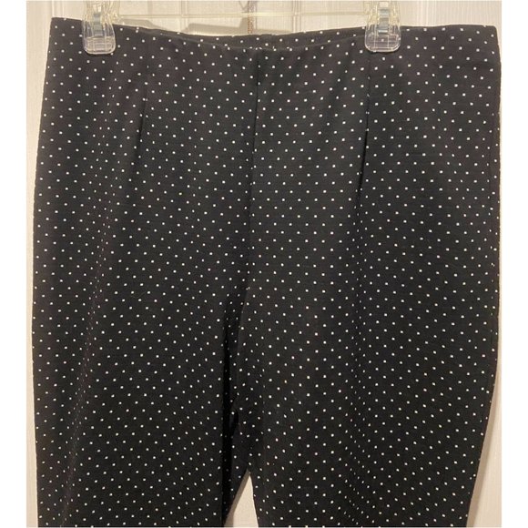 J Jill black polka dots Pants sz L - Picture 3 of 7